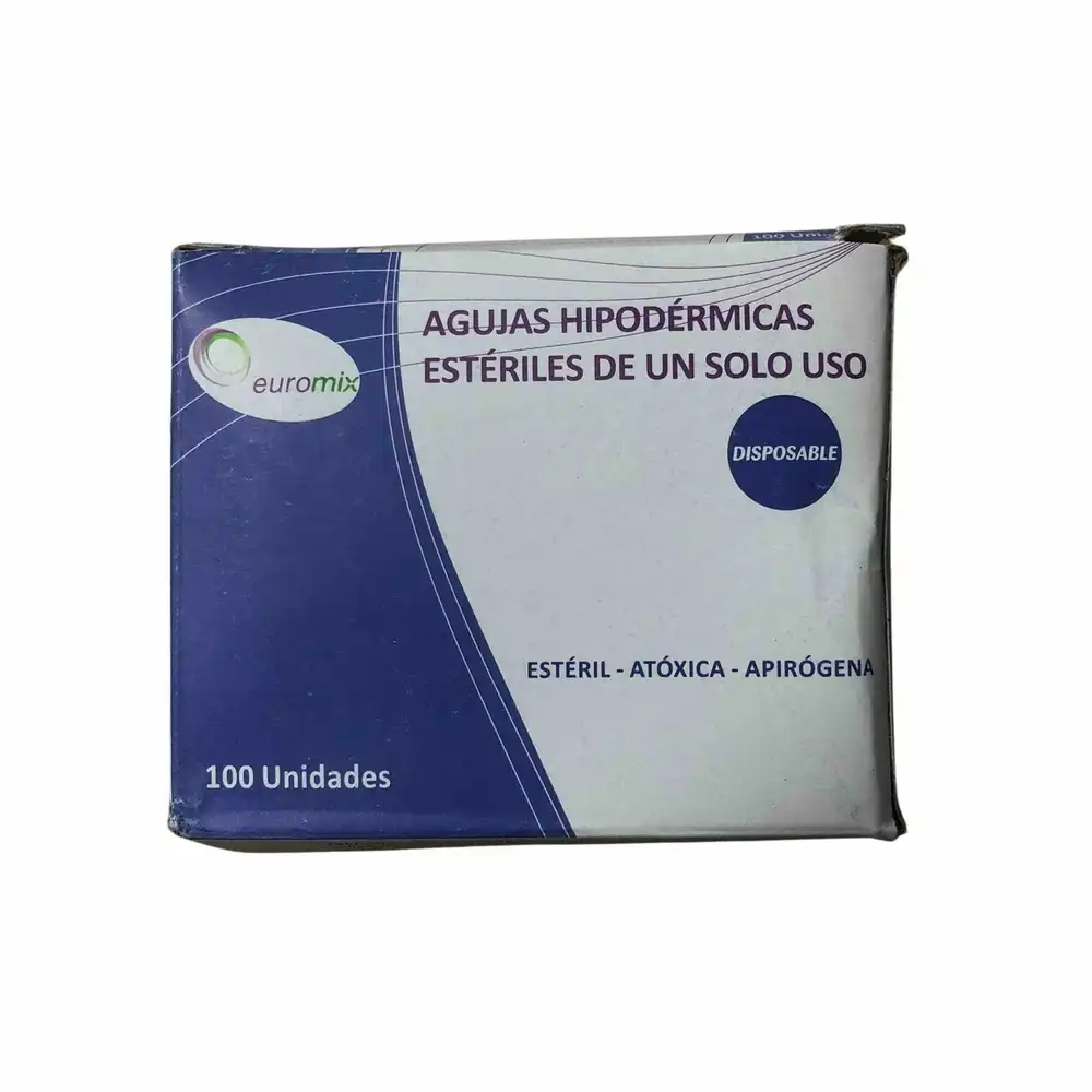 AGUJA DESCARTABLE 40/8 21 G X 1 1/2` - X 100 UNIDADES (EUROMIX)
