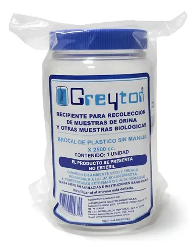 [17175] BROCAL DE ORINA PLASTICO C/TAPA 2500 ML
